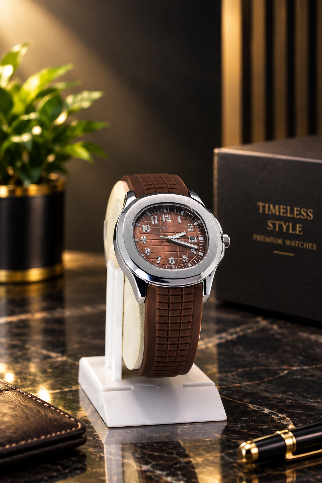 PATEK PHILIPPE integrated style men's wristwatche