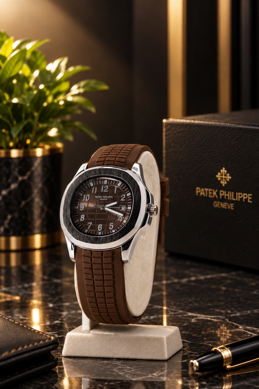 PATEK PHILIPPE integrated style men's wristwatche