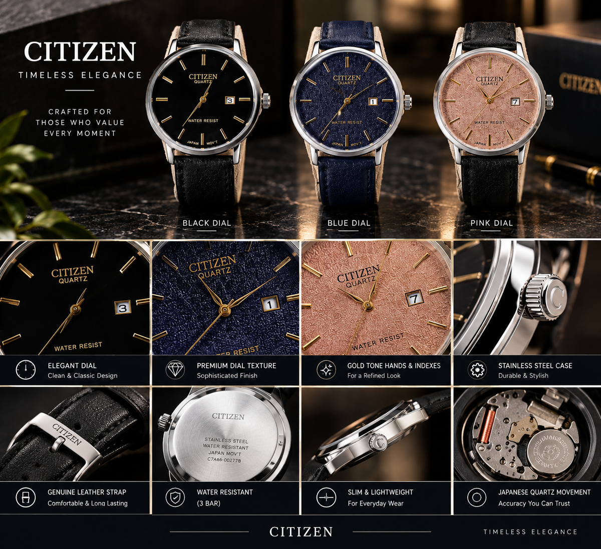 CITIZEN premium men's wristwatch