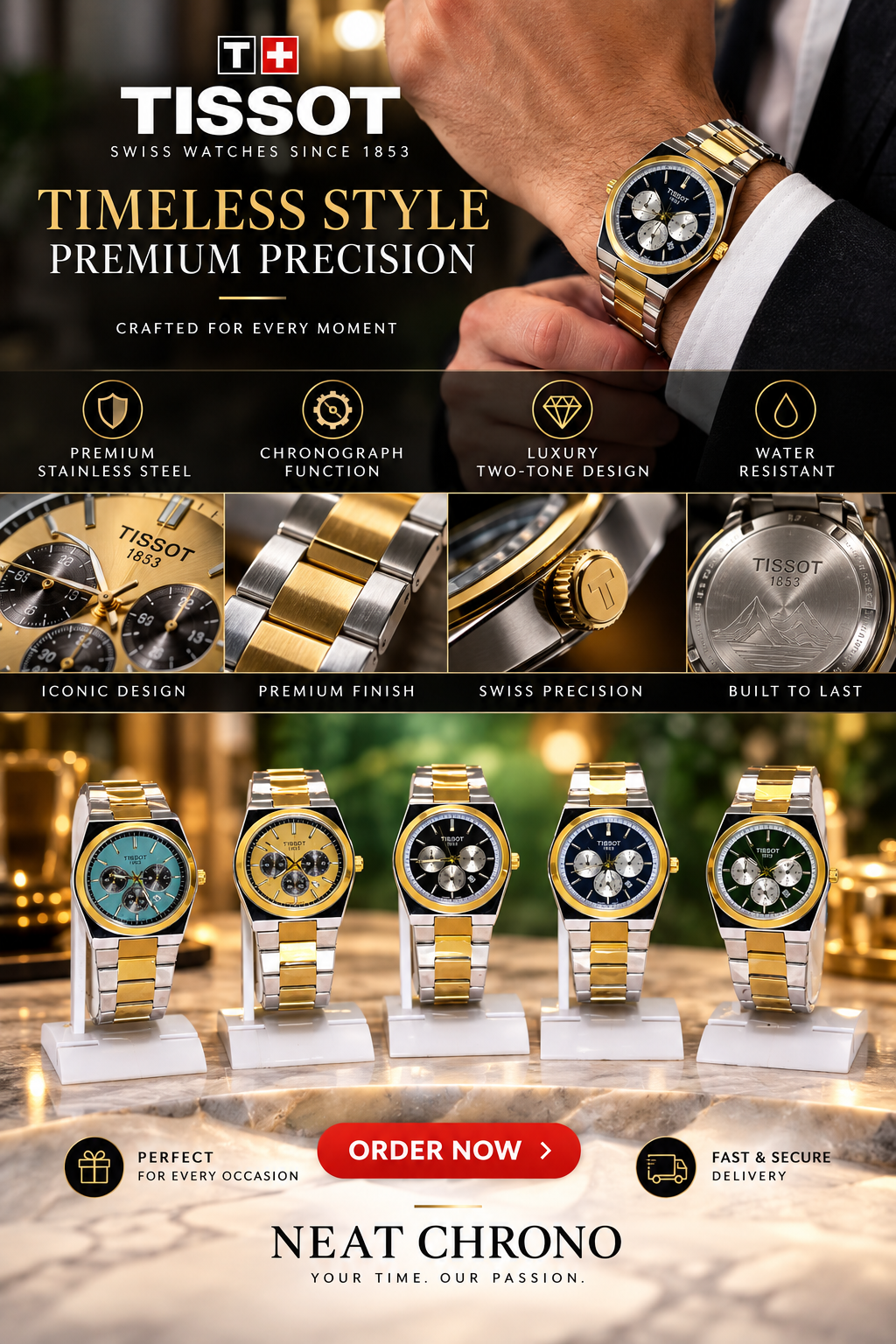 TISSOT Men’s Chronograph Watch Collection